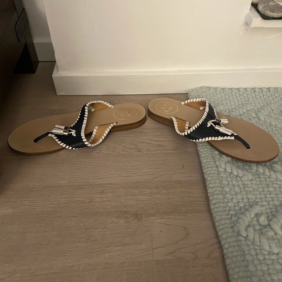 Jack Rogers Navy and White Sandals Size 8.5 - Picture 2 of 4